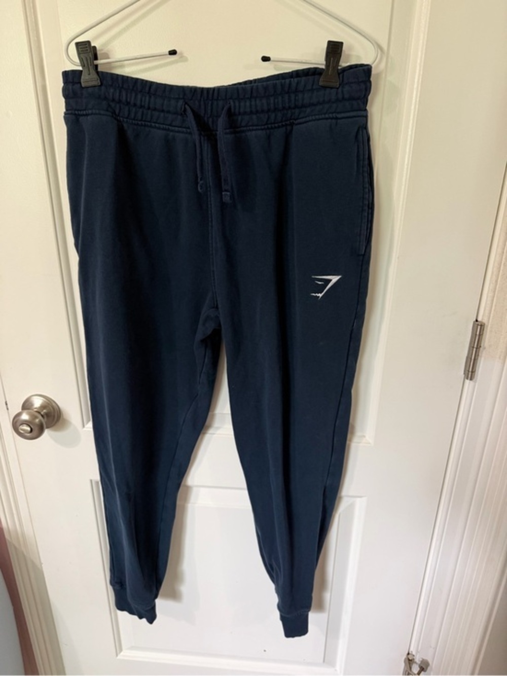 Gymshark Navy Blue Jogger Sweatpants Men’s Medium Athletic Logo Pants